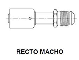 PARTES AIRE ACONDICIONADO RAC-BL1201 - RACOR RECTO MACHO CONICO ALUMINIO ESTANDAR ROSCA= 5/8-18 R=6