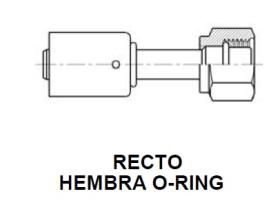 PARTES AIRE ACONDICIONADO RAC-SR1303 - RACOR RECTO HEMBRA O-RING ACERO REDUCIDO ROSCA=7/8-14  R=10