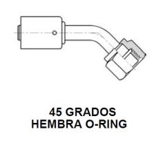 PARTES AIRE ACONDICIONADO RAC-BL1311 - RACOR 45° HEMBRA O-RING ALUMINIO ESTANDAR ROSCA= 5/8-18 R=6