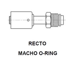 PARTES AIRE ACONDICIONADO RAC-BL1401 - RACOR RECTO MACHO O-RING ALUMINIO ESTANDAR ROSCA=5/8-18 R=6