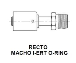 PARTES AIRE ACONDICIONADO RAC-BL1801 - RACOR RECTO MACHO I-ERT O-RING ALUMINIO ESTANDAR ROSCA=5/8-1