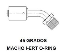 PARTES AIRE ACONDICIONADO RAC-BL1811 - RACOR 45° MACHO I-ERT O-RING ALUMINIO ESTANDAR ROSCA=5/8-18