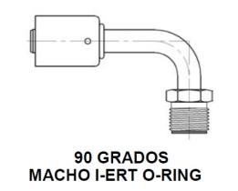 PARTES AIRE ACONDICIONADO RAC-SR1823 - RACOR 90° MACHO I-ERT O-RING ACERO ESTANDAR ROSCA=7/8-14 R=1