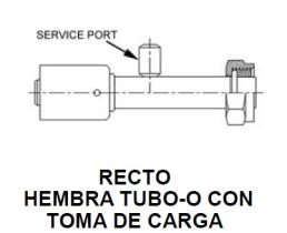 PARTES AIRE ACONDICIONADO RAC-SB2102-3 - RACOR RECTO HEMBRA TUBO-O CON TOMA DE CARGA ACERO ESTANDAR R