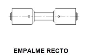 PARTES AIRE ACONDICIONADO RAC-BL6101 - RACOR EMPALME RECTO ALUMINIO ESTANDAR ROSCA= 6X6 R=6 TB=6