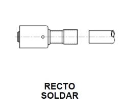 PARTES AIRE ACONDICIONADO RAC-6403 - RACOR RECTO SOLDAR ALUMINIO ESTANDAR ROSCA=5/8 TUBE R=10 TB=